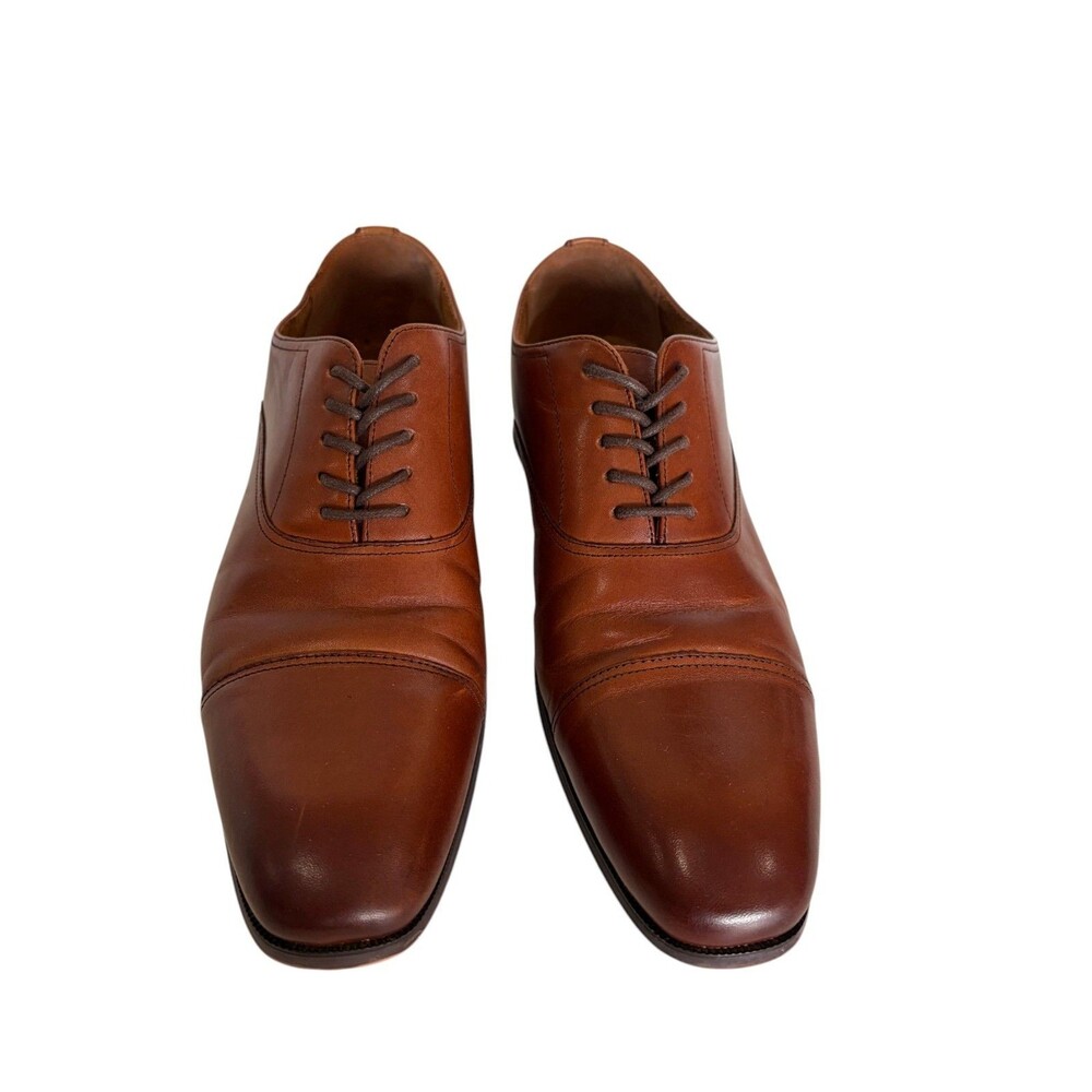 Florsheim Cognac Brown Leather Cap Toe Oxford Men's Dress Shoes Size 8 M EUC